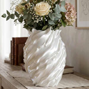 Jarrón Decorativo con Flujo
